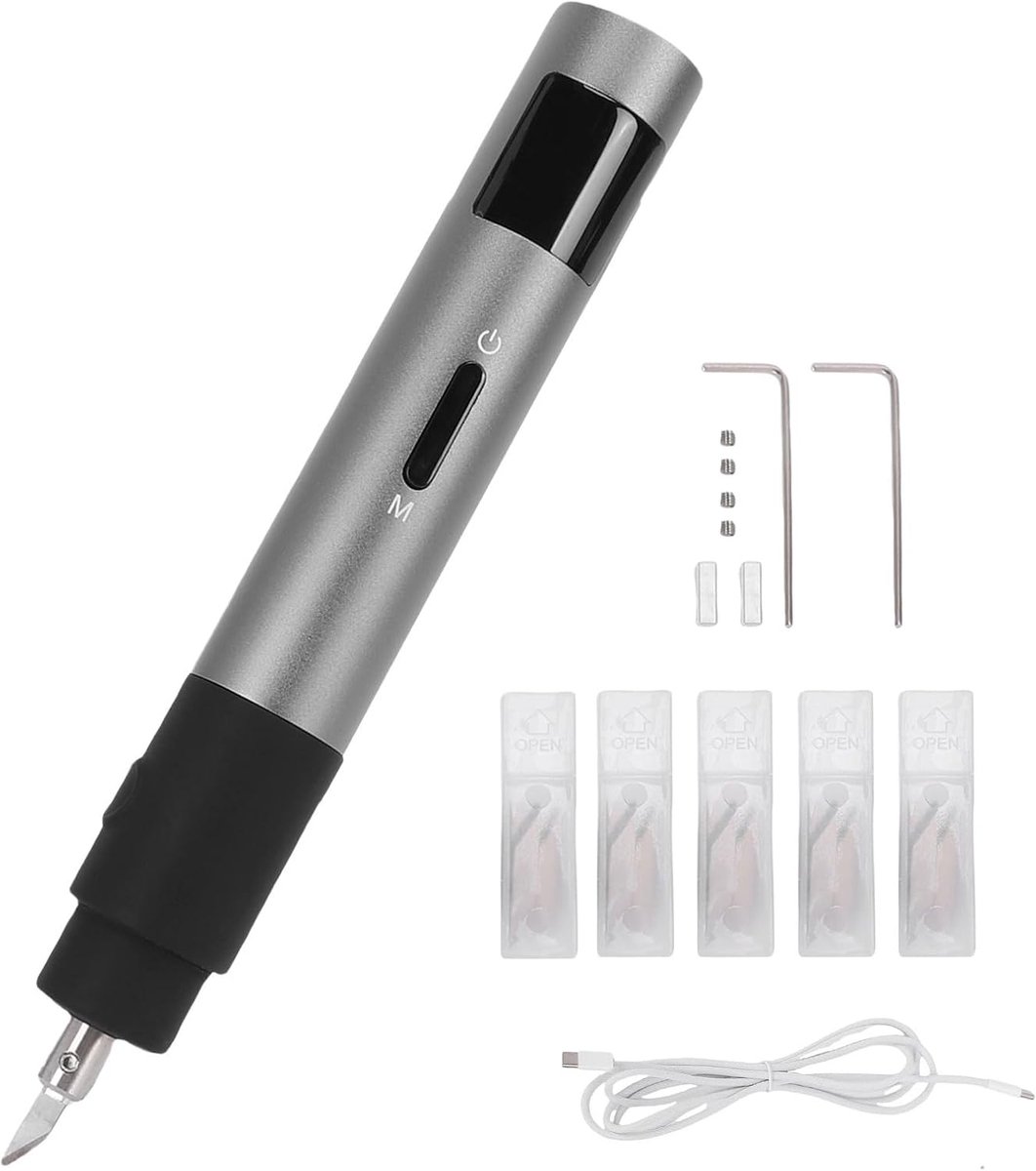 SnelShoppen - Draagbare Ultrasone Snijder, 40KHz Trilling, 3 Snijmodi met Ti Legering Blad voor 3D Geprinte Modellen, Hout, Koolstofvezel