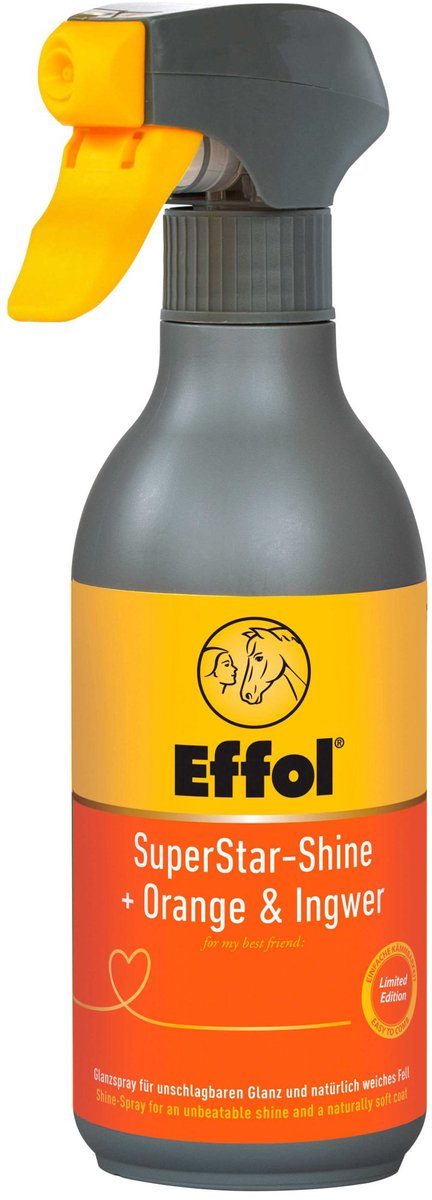 Effol - Super-Star Shine Orange Ginger - 750ml - glansspray antiklitspray manen staart verzorging borstelen