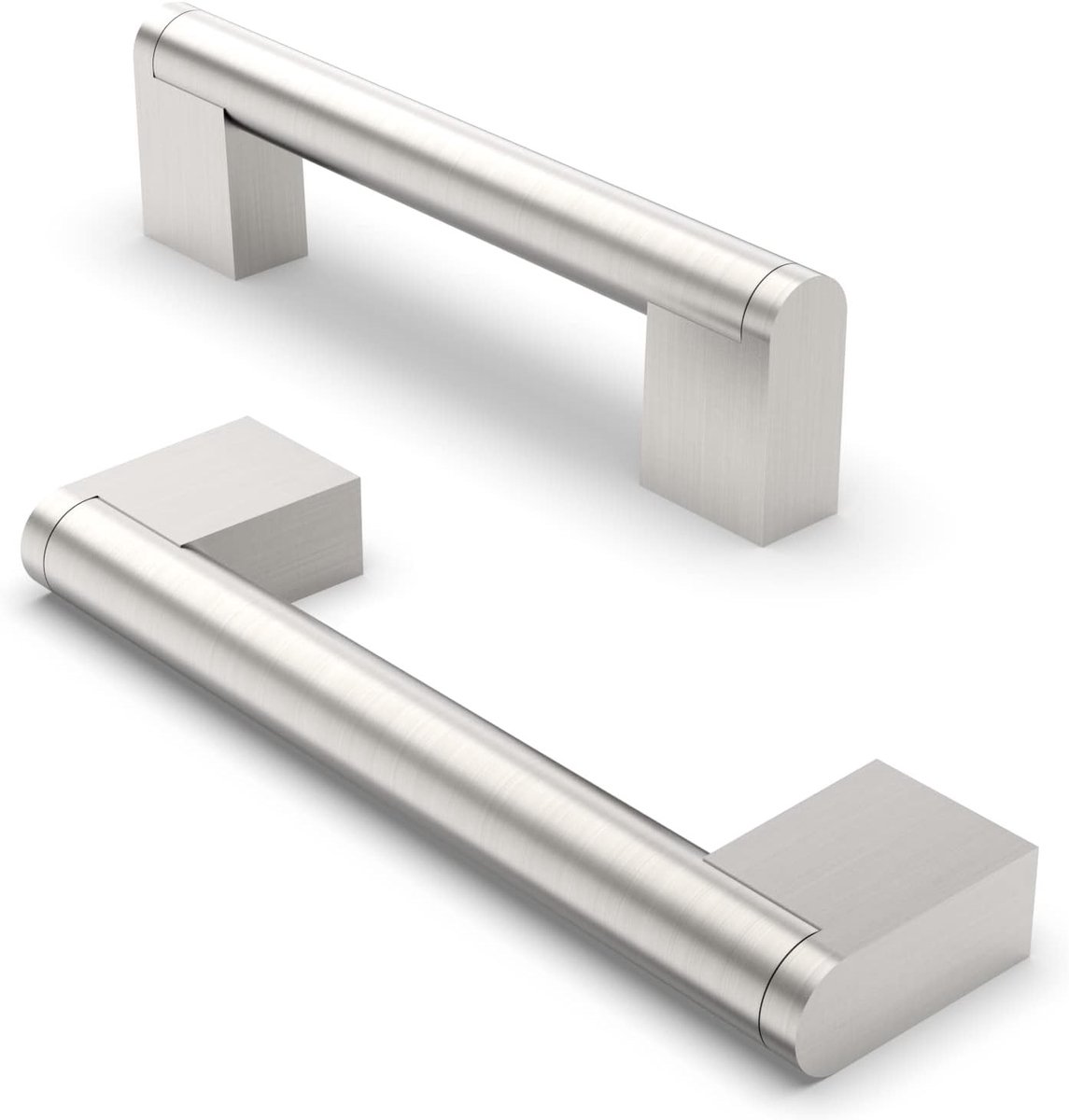 5-delige Set Meubelhandgrepen 96mm, RVS, Geschikt voor Keuken- en Badkamerkasten, Geborsteld Satijn Nikkel, Perfect voor Kasten en Deuren