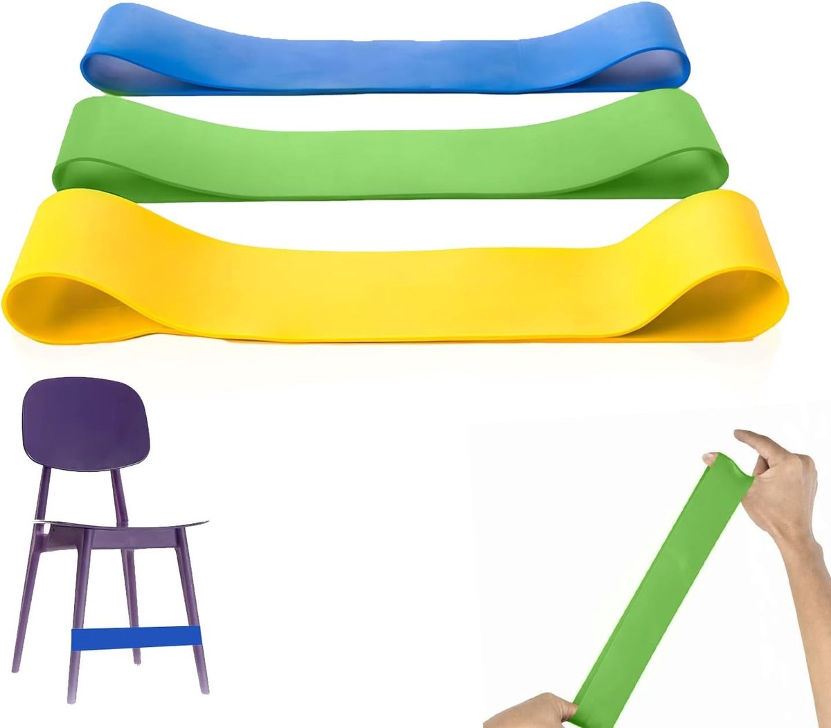 3 Stuks Stoelbanden voor ADHD, Sensorische Stoelbanden en Wobble Kussen voor Kinderen met Aandachtsproblemen, Geschikt voor Trouwe Voeten en Sensorische Stimulatie