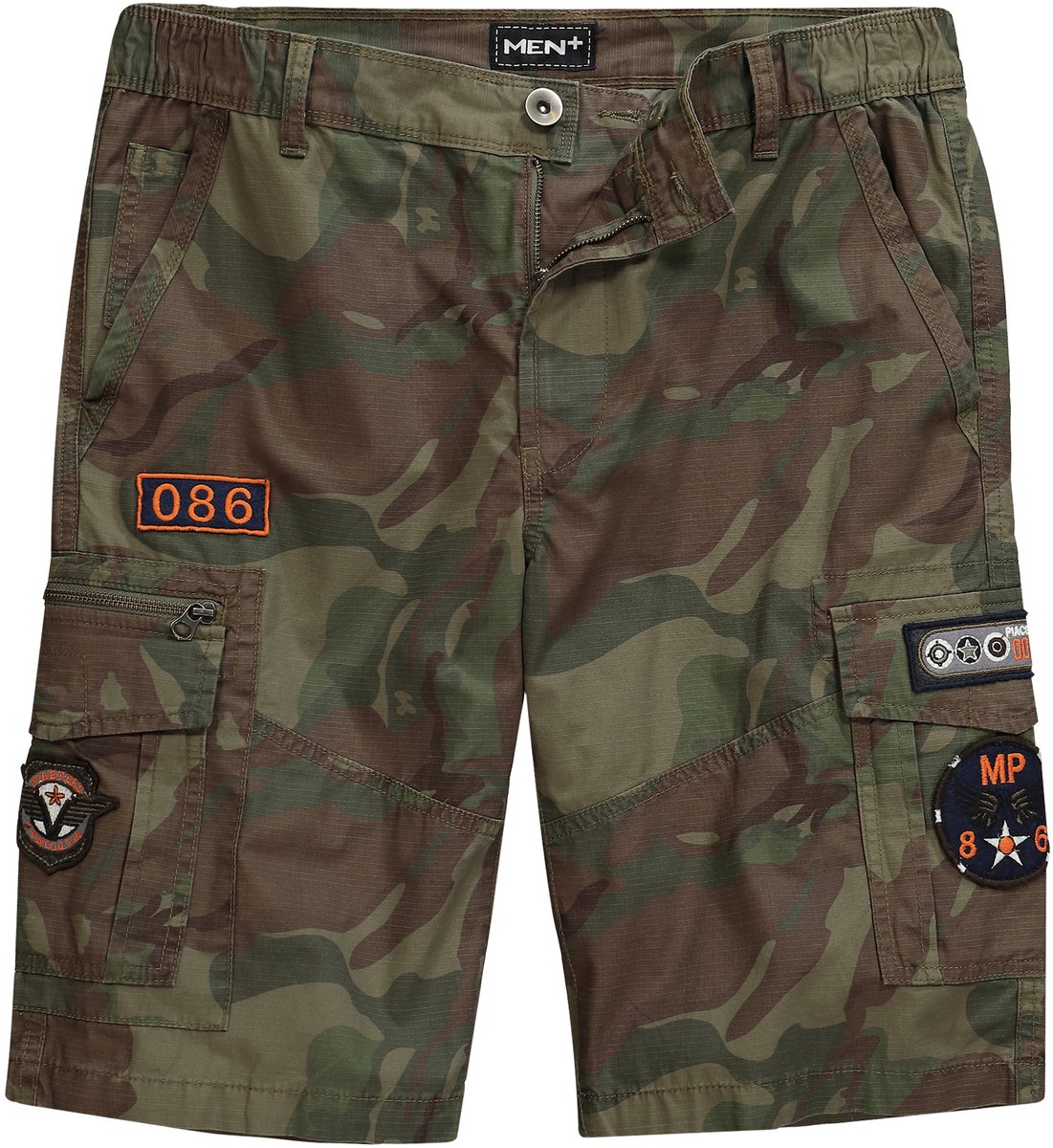 John F. Gee - Heren - Cargobermuda camouflage - Donkerolijf - Maat 54