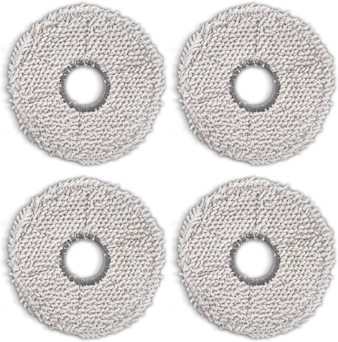 4 Stuks Mop Pads Geschikt Voor Diverse Robotstofzuigers - Microvezel, Sterke Absorptie, Voor Alle Vloeroppervlakken
