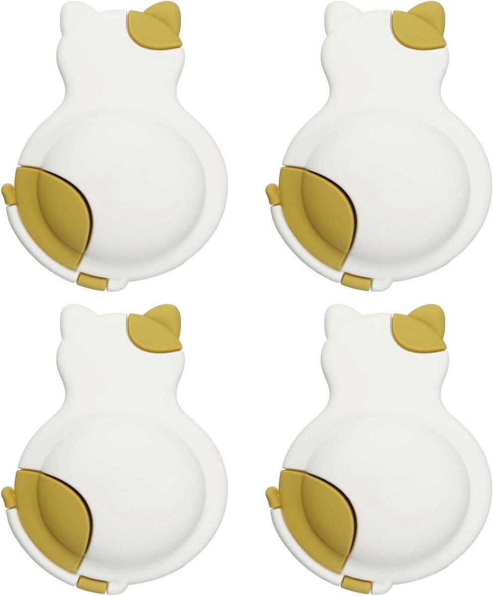 Deurknoppen Stoppers - Muur Beschermers - Huis Beschermen - Zelfklevend Ontwerp - 4 stuks - Wit Geel