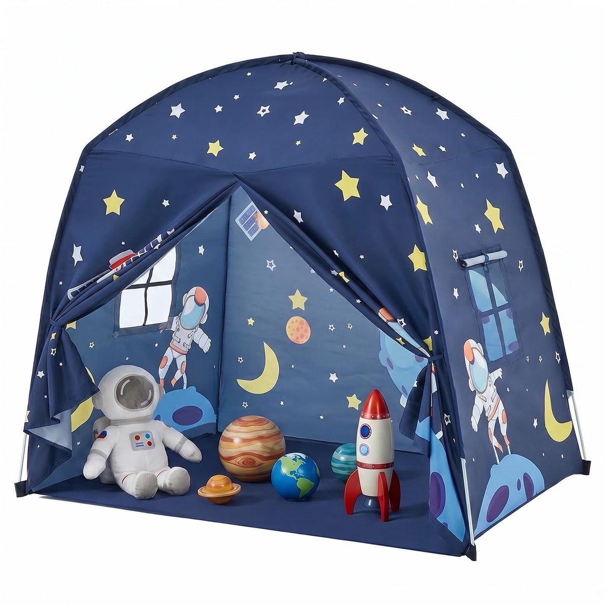 Omgoods - Ruimtelijke Bed Tent voor Kinderen met Spelletjes Hoek