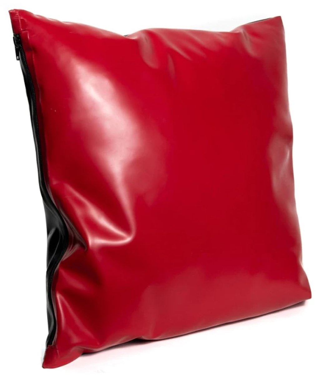 Omgoods - Rode Latex Kussenslopen met Rits - 40x40 cm 2-Pack Natuurlijk Rubber