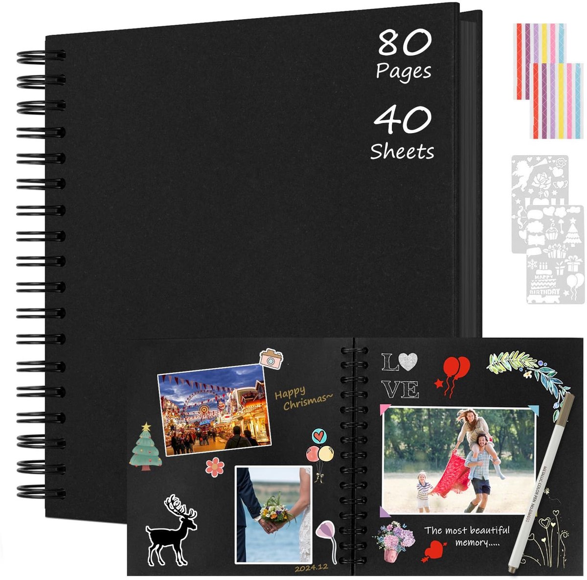 Omgoods - Fotoalbum 24x24 cm met 80 Pagina's voor Herinneringen