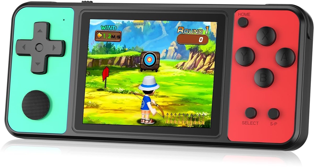 Omgoods - Handheld Spelconsole met 139 Voorgeïnstalleerde Spellen
