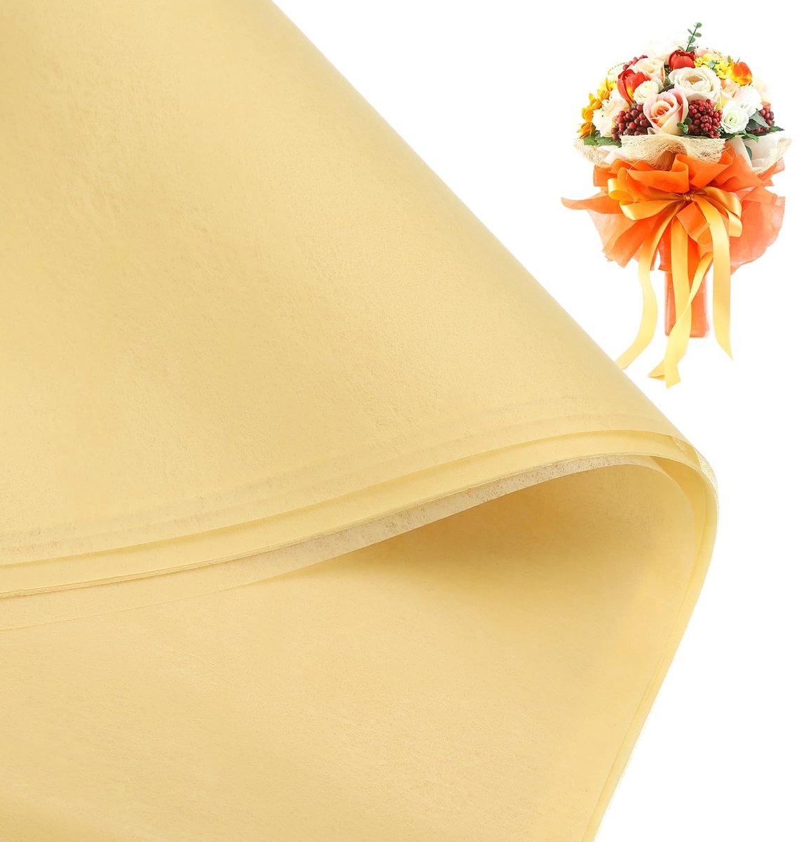 Omgoods - Katoenen Bloemen Inpakpapier 9m voor Cadeauverpakking