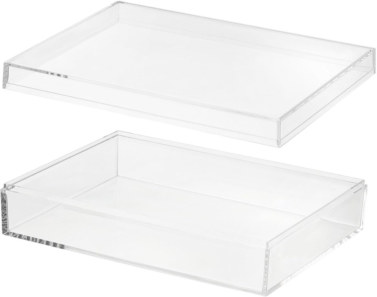 Omgoods - Transparante Acryl Opbergdoos met Deksel 20x15x5 cm