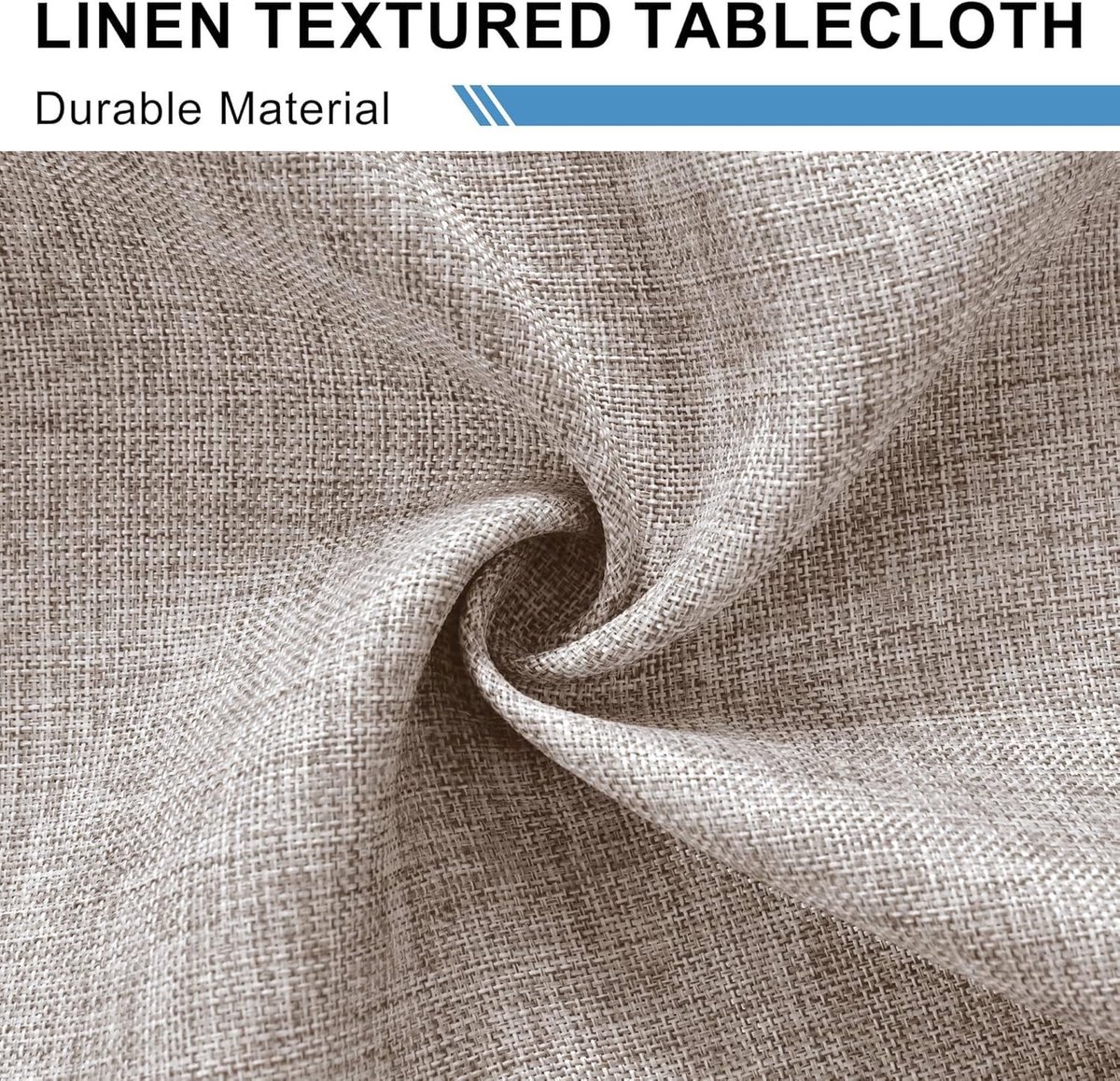 Omgoods - Waterdichte Tafelkleed met Linnenlook 135x220cm voor Tuin en Feesten