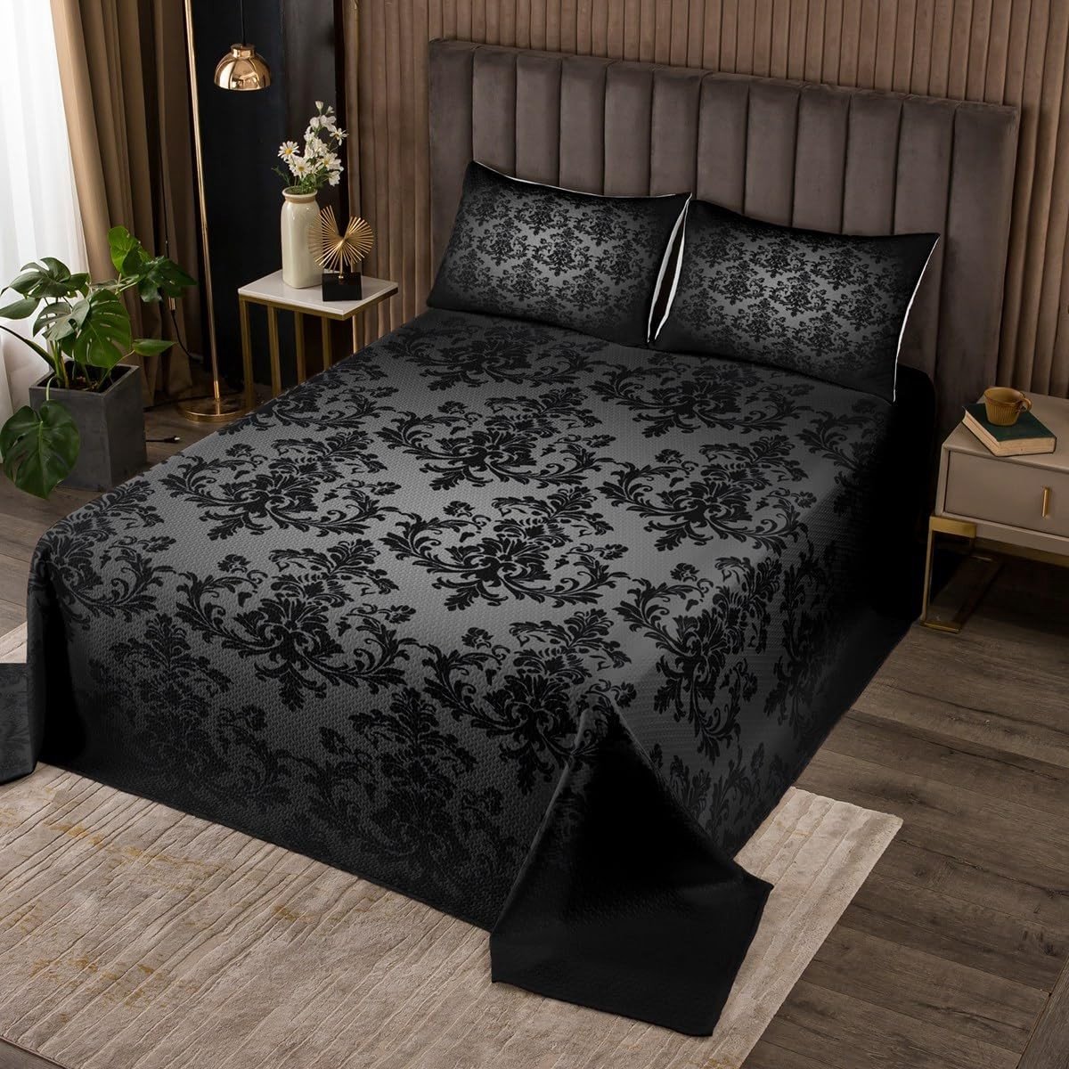 Omgoods - Damask Coverlet Set M - Antiek Victoriaans Boho Dekbed voor Tieners met Kussenslopen