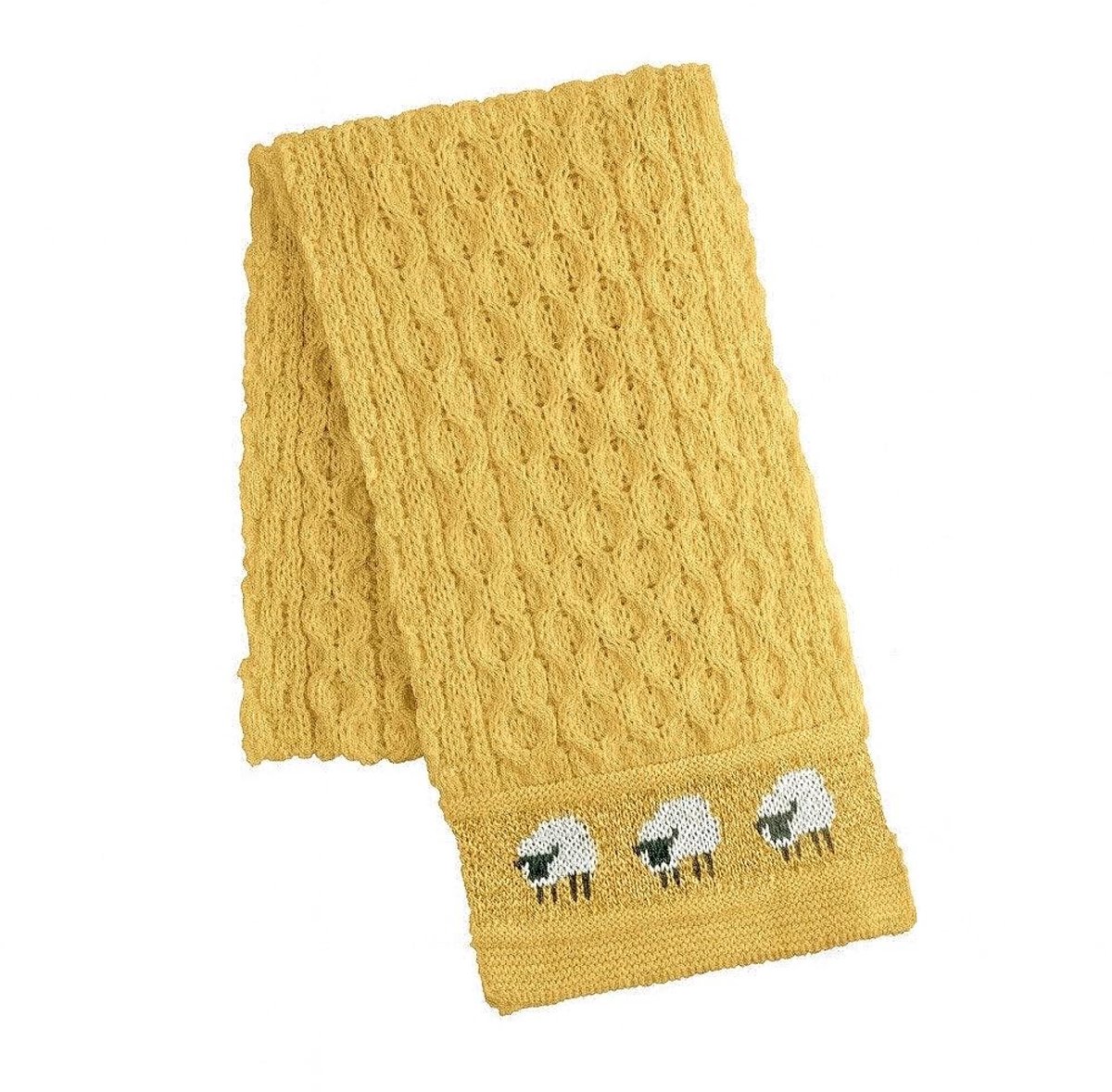 Omgoods - Luxe Aran Sjaal van 100% Britse Wol voor Dames