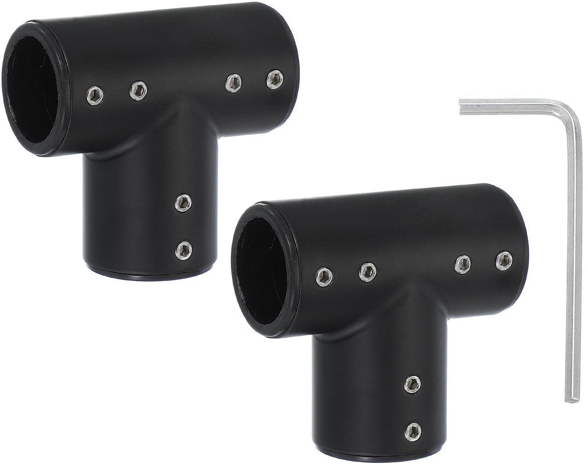 Omgoods - Gordijnroede Hoekconnector, 2 Stuks met Schroevendraaier