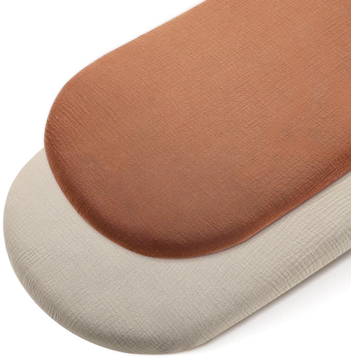 Omgoods - Muslin Fitted Sheets voor Babybed, Set van 2