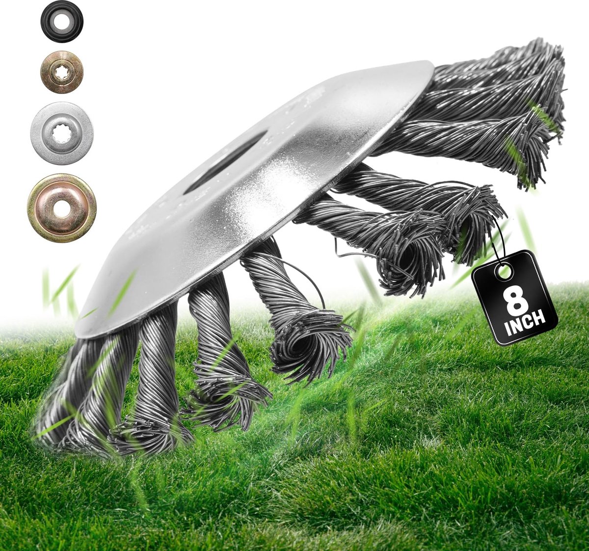 Omgoods - Wildkrautborstel voor Borstelschaar, 8 Inch, 200 mm