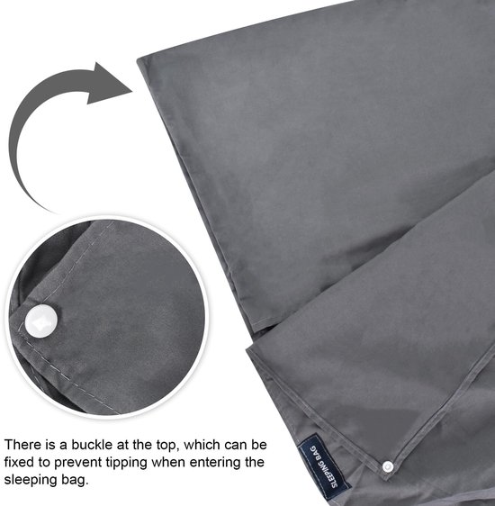 Omgoods- Slaapzak 220 x 90 cm - Ultralichte Reisslaapzak - Compacte Slaapzak - Microvezel - Kussenvak - Opvouwbaar 26 x 21 x 1,5 cm - Reislaken — afbeelding 5