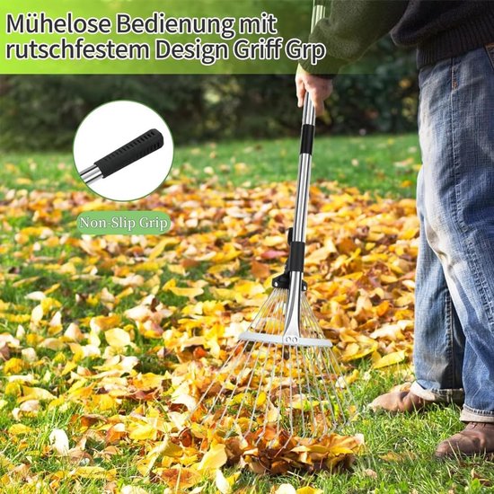 Omgoods - Verstelbare Tuinhark met Handschoenen en Handgreep — afbeelding 4