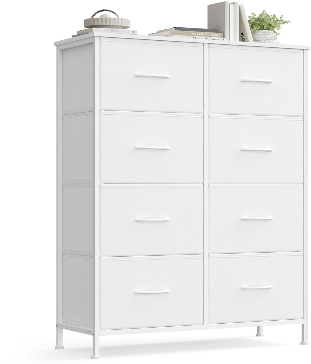 Omgoods - Chest of Drawers met 8 Laden in Cloud White