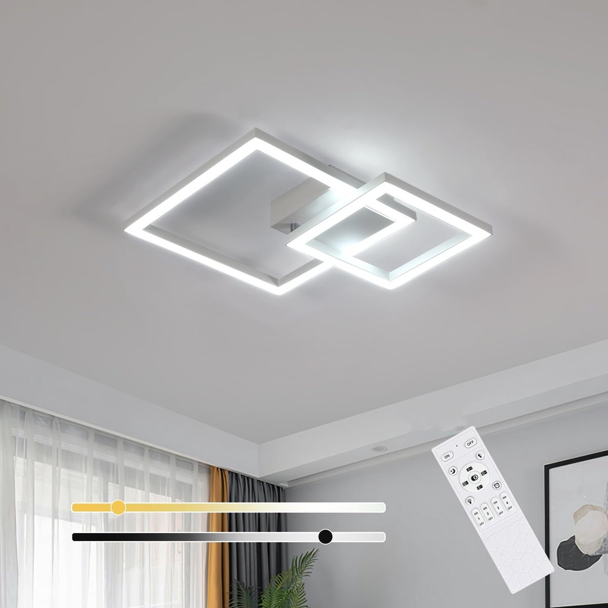 Omgoods - Dimbare Plafondlamp met Afstandsbediening en 350° Rotatie