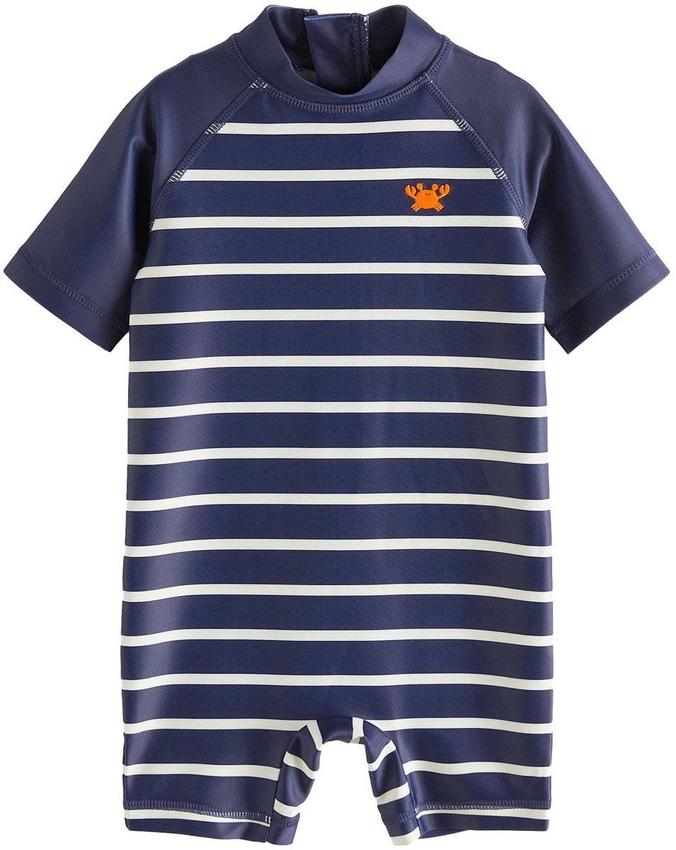 Omgoods - Zonnebeschermende Zwemoutfit voor Jongens (Marine Gestreept)