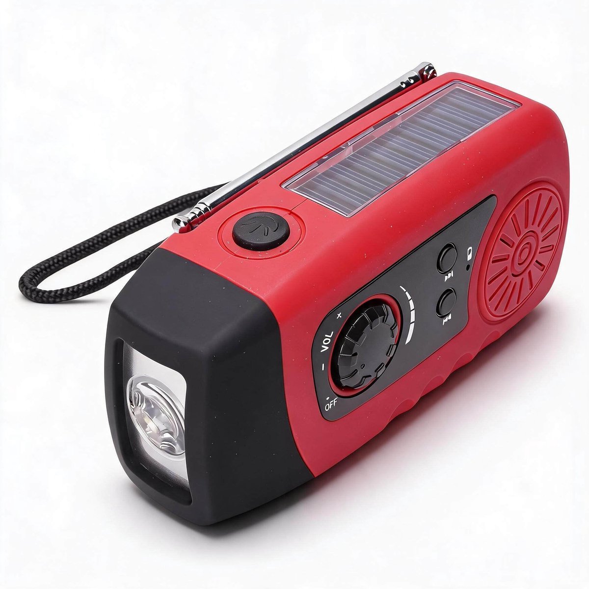 Omgoods - Handcrank Noodradio - Draagbare Solar Radio met LED Zaklamp