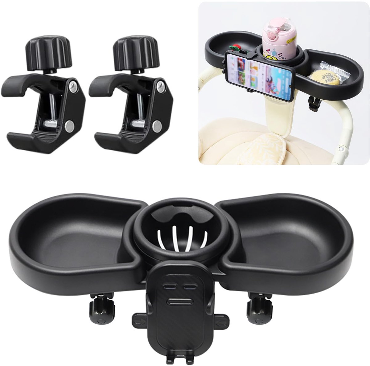 Omgoods - Universeel Kinderwagendienblad - Praktisch Snack Tray voor Kinderwagen