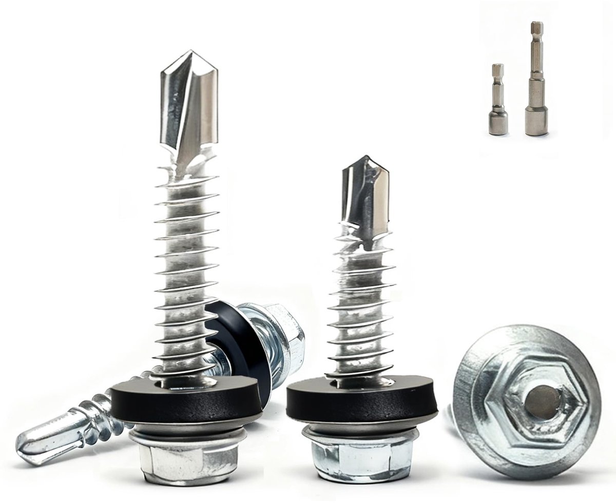 Omgoods - Set van 150 Zelftappende Schroeven met Sealing Ring