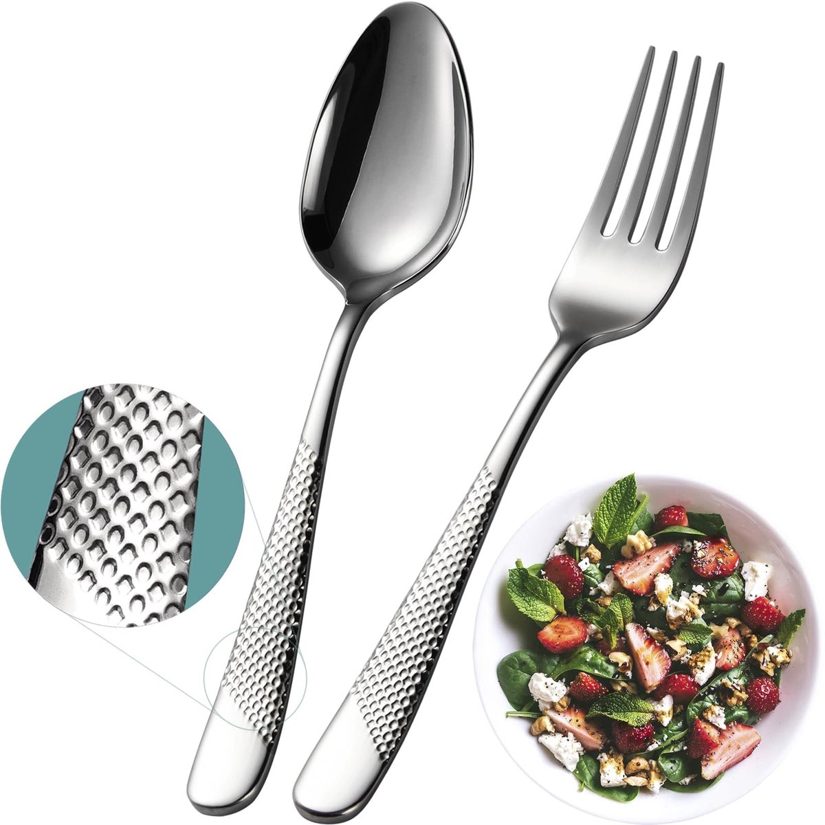 Omgoods - Premium Dessertlepel en Vork Set (24 Stuks)
