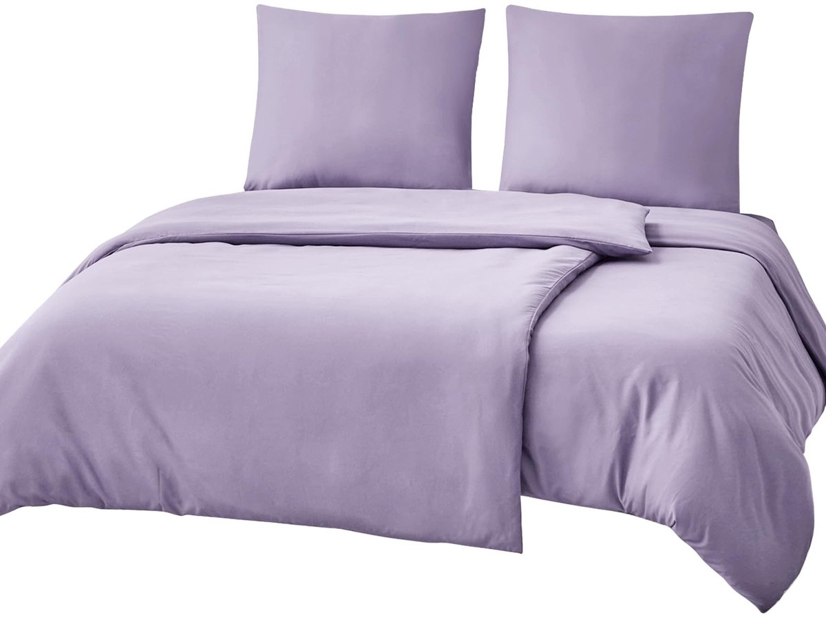 Omgoods- Beddengoedset 135 x 200 cm - 4-delig - Dekbedovertrekken 135 x 200 cm - Kussenslopen 80 x 80 cm - Microvezel - Ademend en huidvriendelijk - Beddengoed