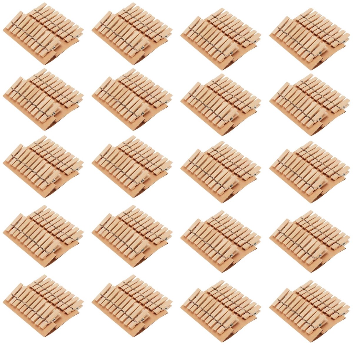 Omgoods- Wasknijpers Mini Houten - Set van 400 - 3,5 x 0,7 cm - Voor Knutselen - Doe-het-zelf Decoratie - Betrouwbare Grip - Knutselmateriaal