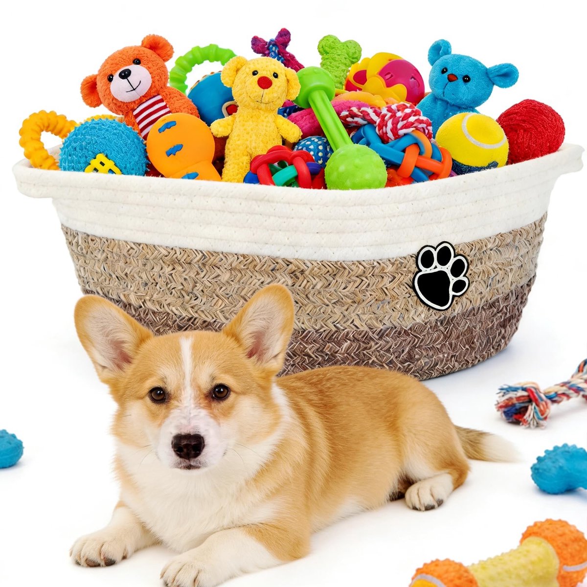 Omgoods - Opvouwbare Dog Toy Storage Basket - Voor Honden en Katten Speelgoed