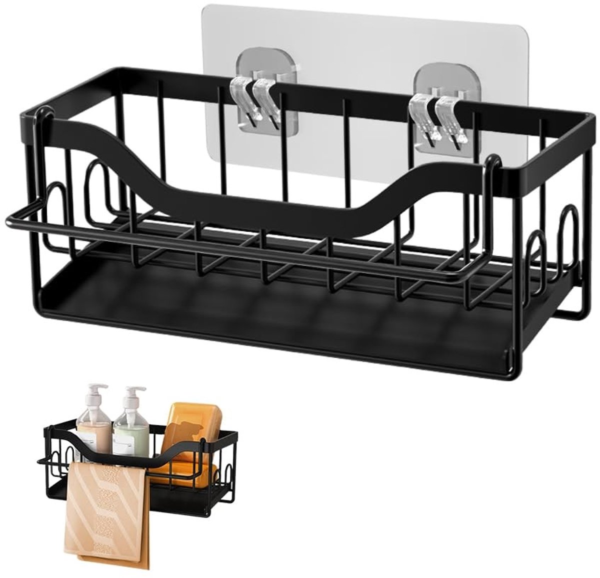 Omgoods - Wandmontage Keukensink Organizer met Handdoekrail