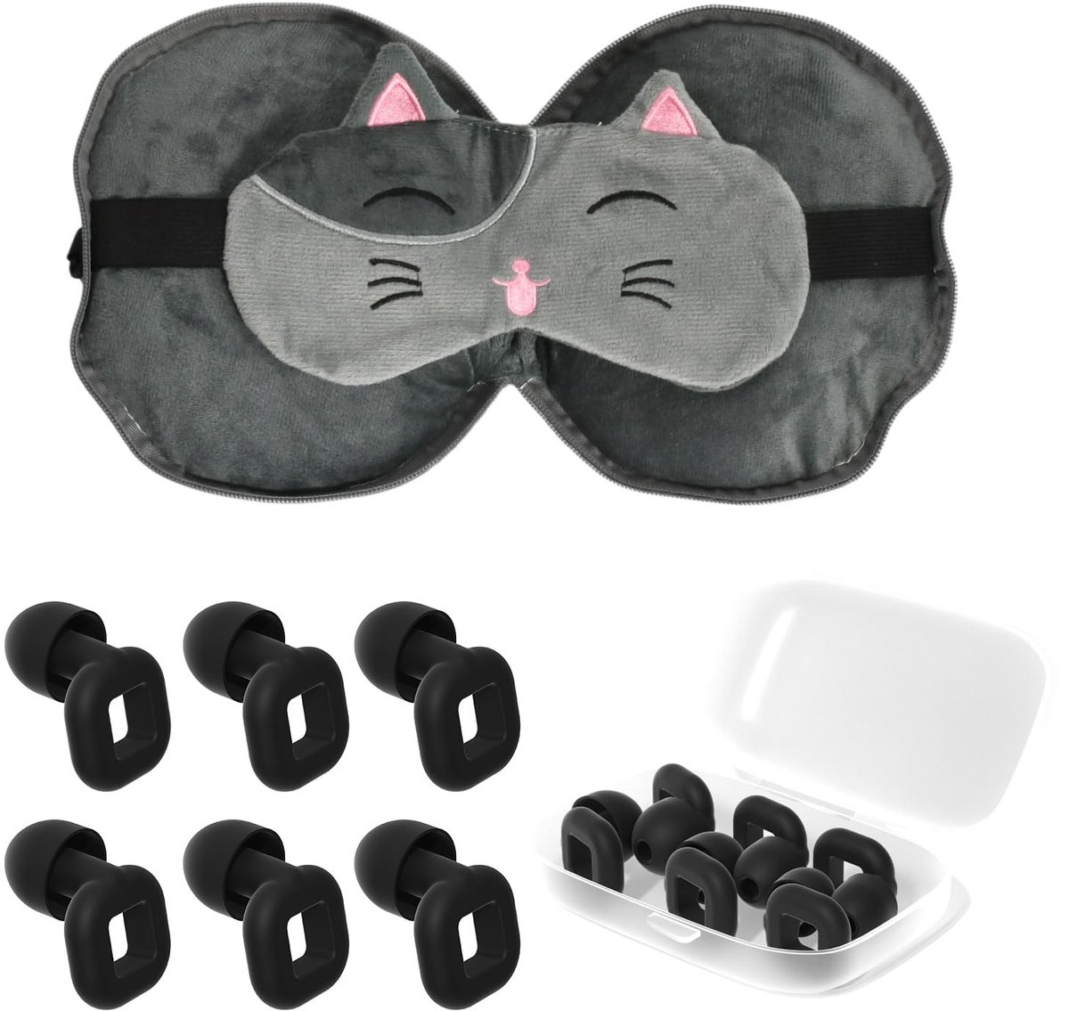 Omgoods - Multifunctioneel Reiskussen met Oogmasker en Oordoppen - Compact en Ondersteunend