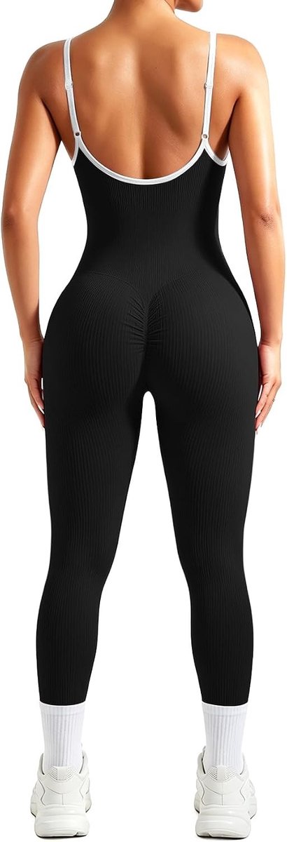 Dames Backless Seamless Jumpsuit - Lange Push Up Fitness Overall voor Yoga, Gym en Casual Activiteiten