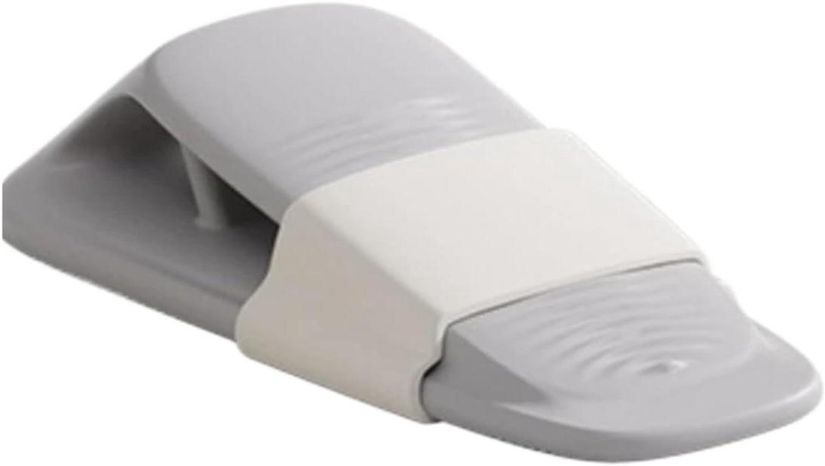 Antislip Deurwig - Deurstopper Winddicht - Deuren Open Houden - Schokabsorberend Materiaal - 5-22 mm - Grijs