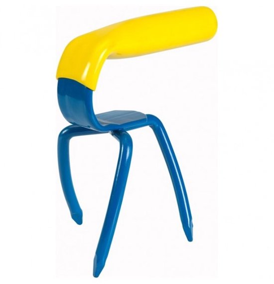 Tuinklauw Mini MC220-1 - Woelvork - Aarde Losmaken, Onkruid Wieden, Grond Beluchten, Kultiveren - Blauw/Geel — afbeelding 2