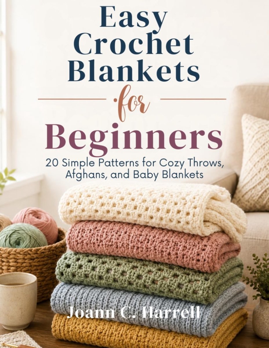 Crochet Blankets for Beginners: 20 Simple Patterns for Cozy Throws, Afghans, and Baby Blankets