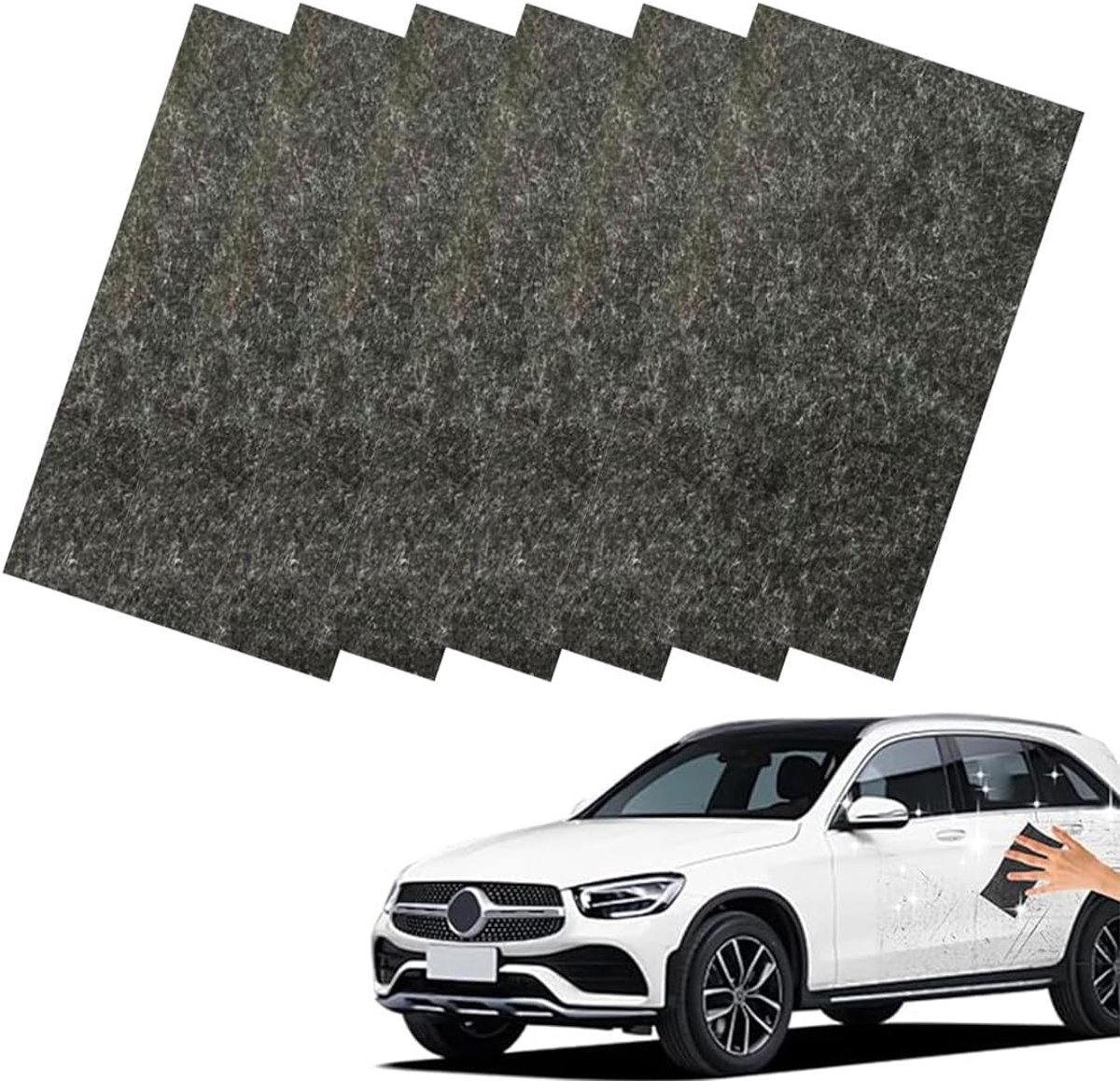 6 stuks Nano Sparkle Cloth Nano Magic Cloth Car Scratch-Remover Heavy Duty Doek Verwijdert vlekken en repareert kleine krassen