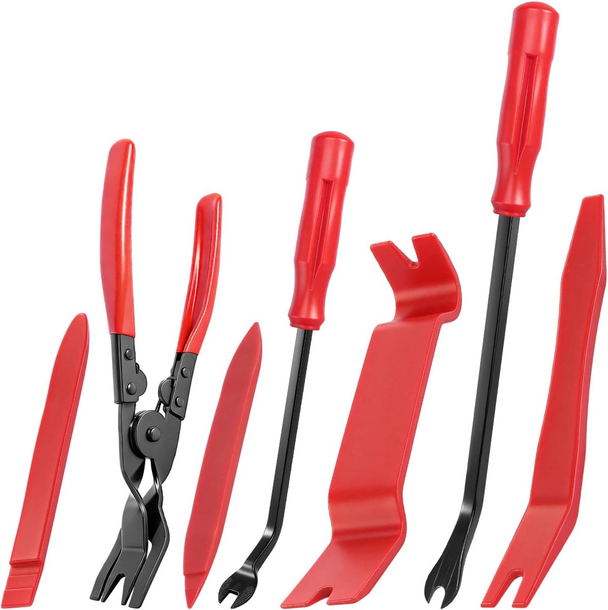 7 stuks hefboomgereedschap, auto-demontagegereedschap, interieur, bekleding, sierlijstwiggen, set, deurbekleding, gereedschap, auto, demontagegereedschap voor auto, deurbekleding, clipset