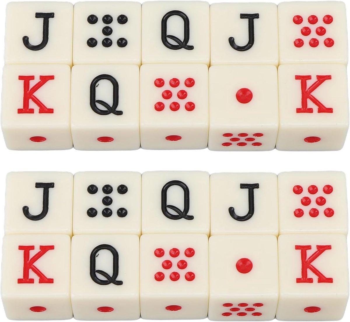 Poker Dobbelstenen Set Geel Plastic voor Bordspellen en Digitale Leersituaties