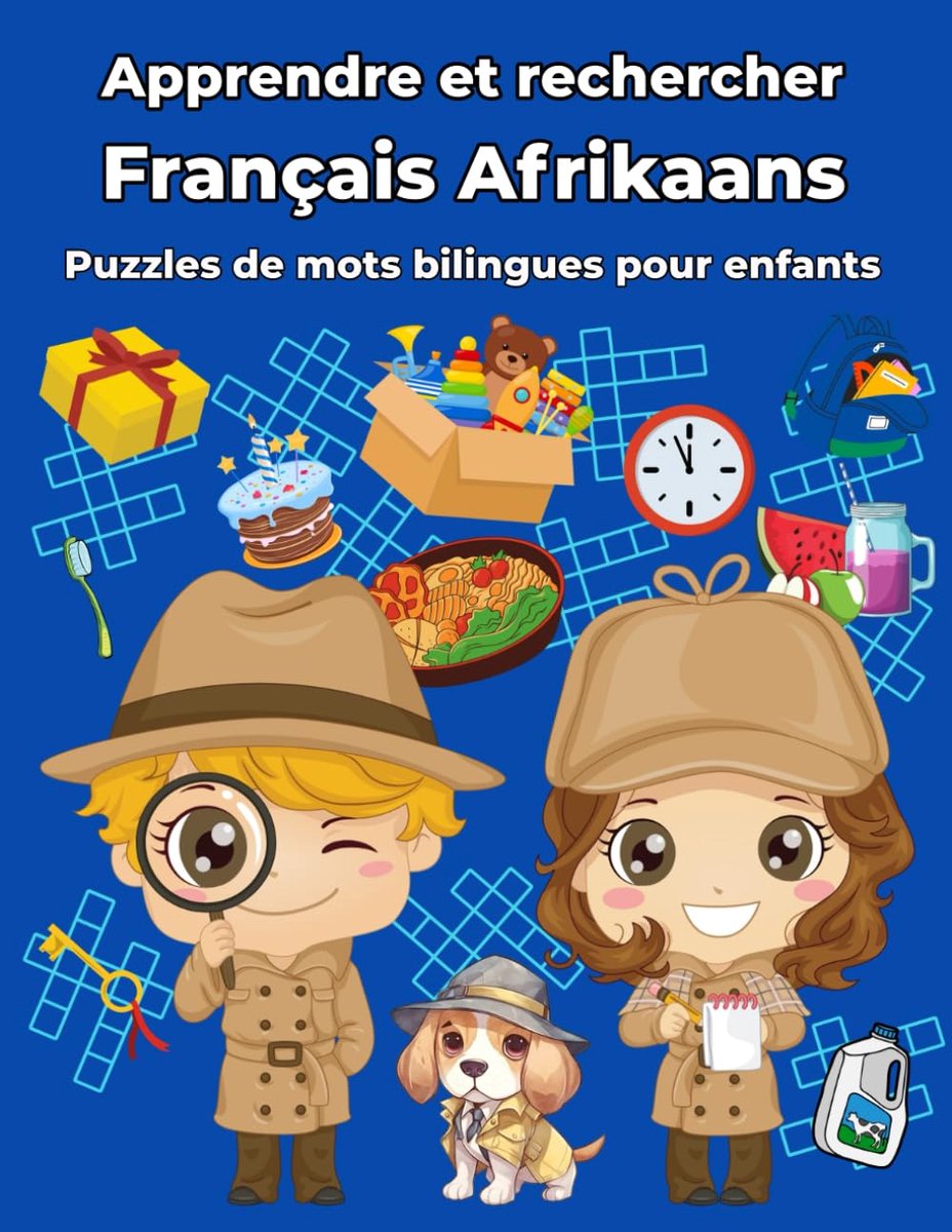 Afrikaans Puzzles de mots bilingues pour enfants: Apprendre et rechercher