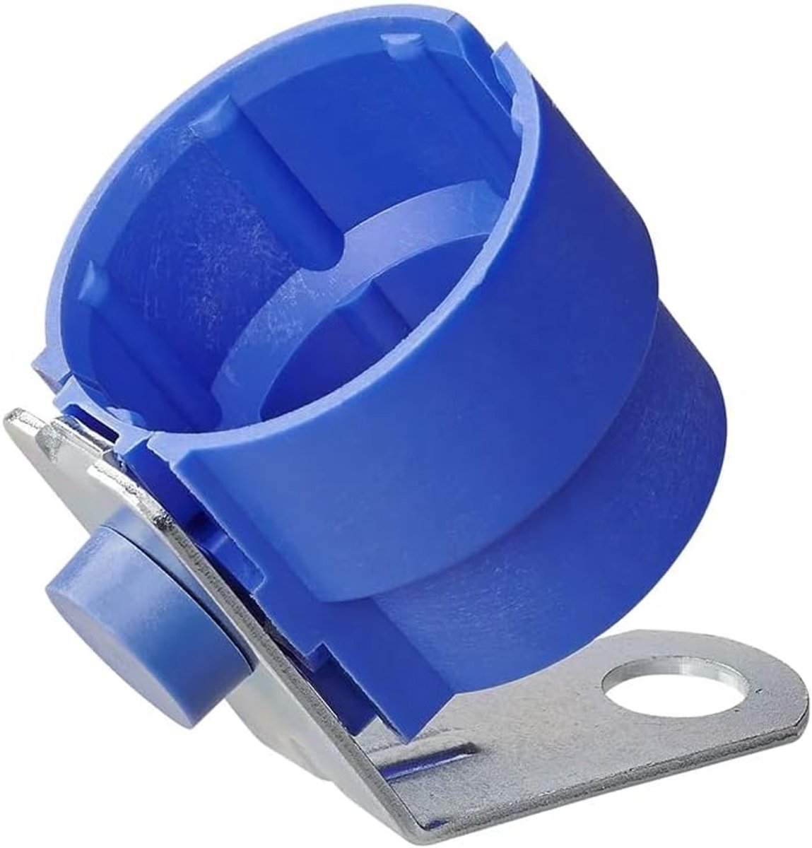 SnelShoppen - Trailerhouder, trekhaakhouder voor 13-pins en 7-pins stekker, universele stekkerhouder, robuust ABS kunststof en metaal, blauw