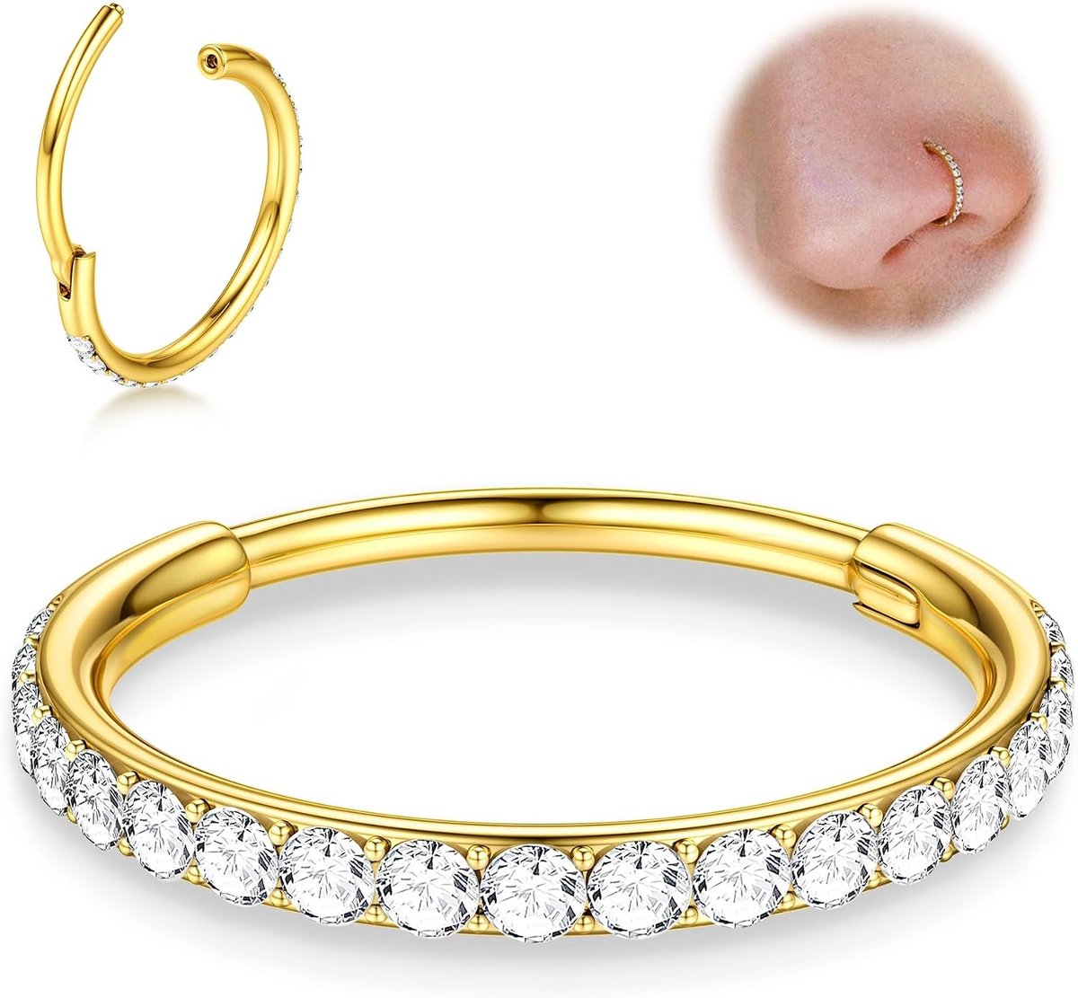 Ringen Hoops - 20G/18G/16G/14G Septum Ringen Neusring Clicker