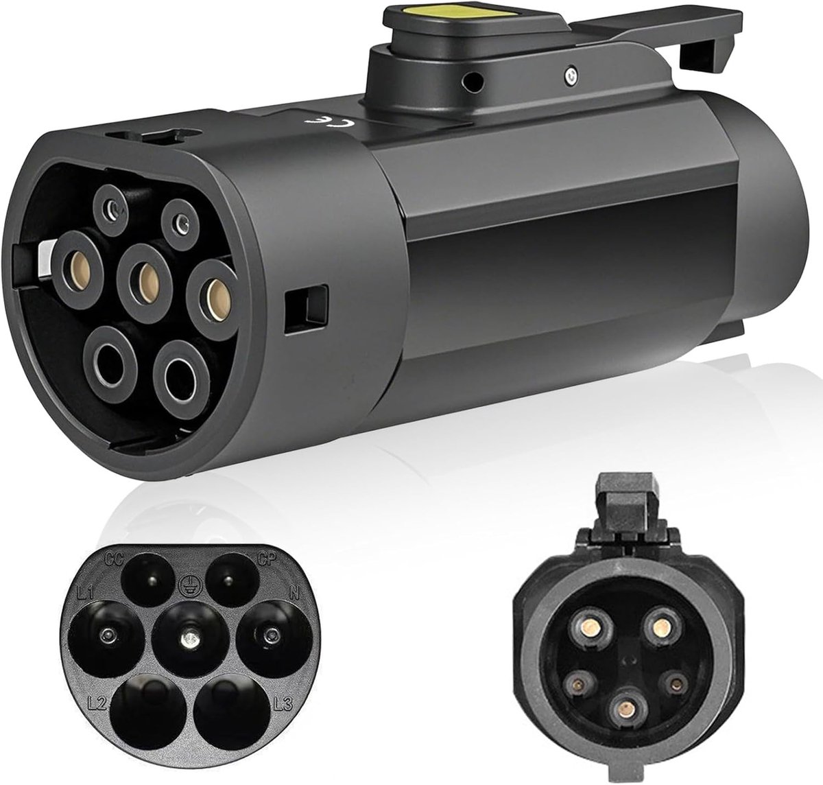 Type 2 naar type 1 EV adapter - 32A hoogwaardige oplaadkabel - converter voor elektrische voertuigen - SnelShoppen