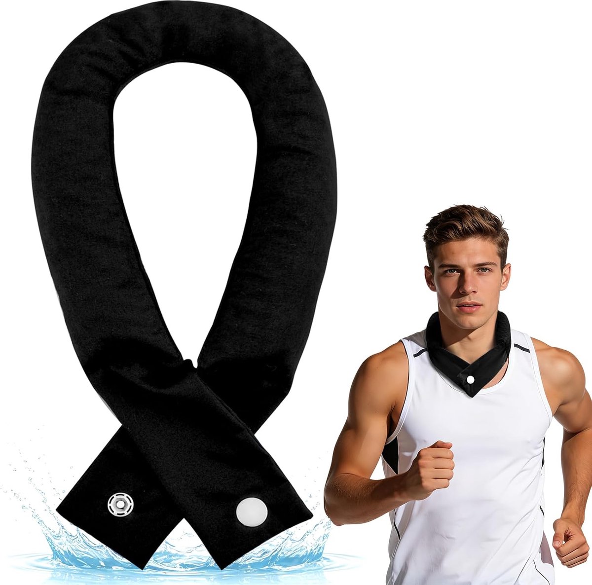 sjaal, verkoelende nekbanden, verkoelende bandana voor de zomer, verkoelende halsdoek, verkoelende halsdoek voor wandelingen in de open lucht (E)