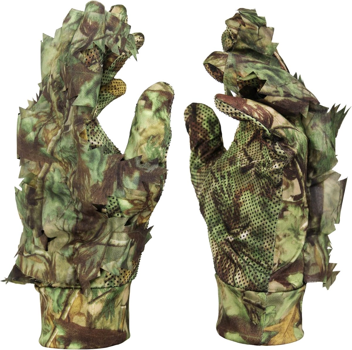 3D Camo Handschoenen, Outdoor Jacht Blad Camouflage Bos Handschoenen