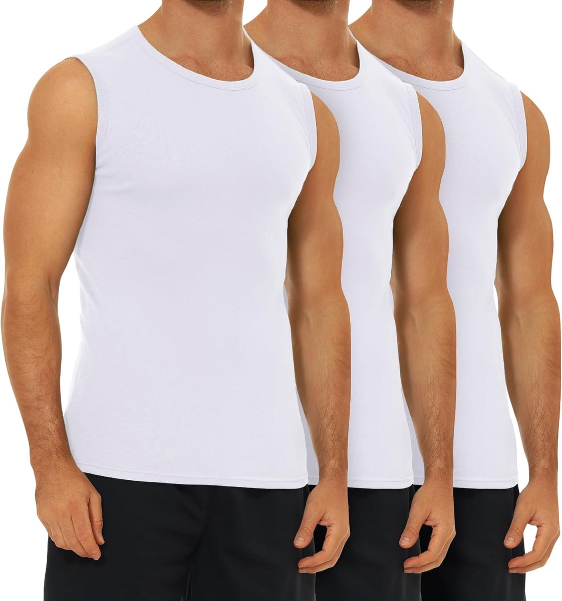 3-pack vest heren gekamd katoen tanktop heren vesten veelkleurig