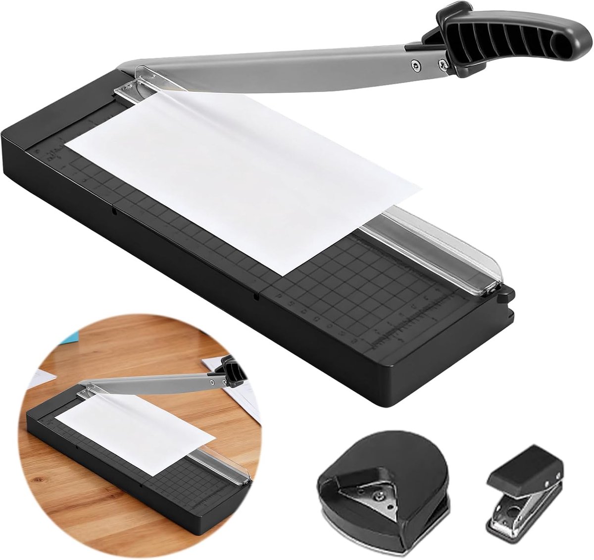 Papier snijder A4 compact - 34 cm - voor 8 vellen - ideaal voor creatief knutselen - ShopVlot