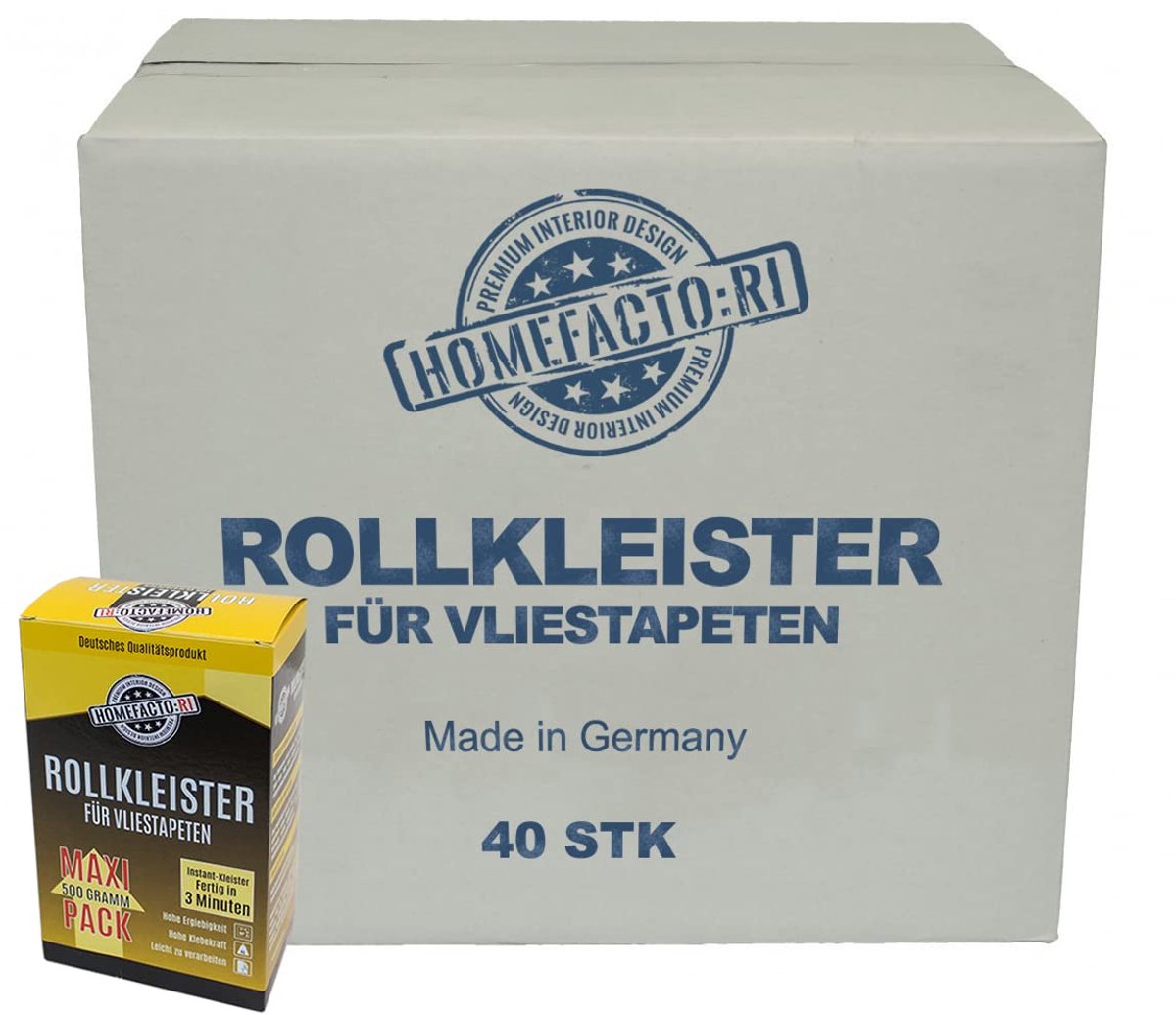 SnelShoppen - 40 x Maxi-Pack Rollijm voor non-woven behang 20kg - Krachtige, gebruiksvriendelijke lijm voor eenvoudig behangen in huis en op kantoor