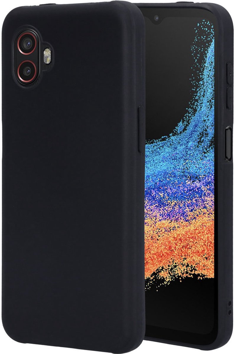 Mobiparts hoesje geschikt voor Samsung Galaxy Xcover6 Pro - Zacht TPU - Schokabsorberend TPU - Grip Coating - Zwart